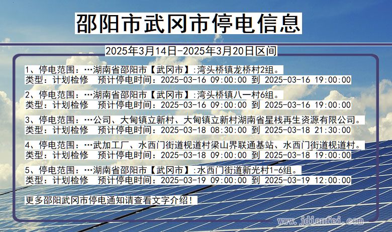 邵阳武冈停电通知 湖南省邵阳武冈停电通知