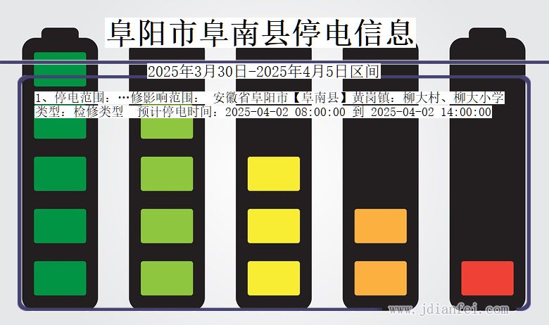 安徽省阜阳阜南停电通知