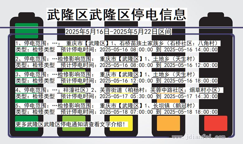 武隆区武隆停电通知 重庆市武隆区武隆停电通知