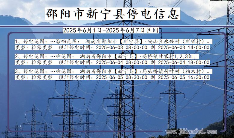 邵阳新宁停电通知 湖南省邵阳新宁停电通知