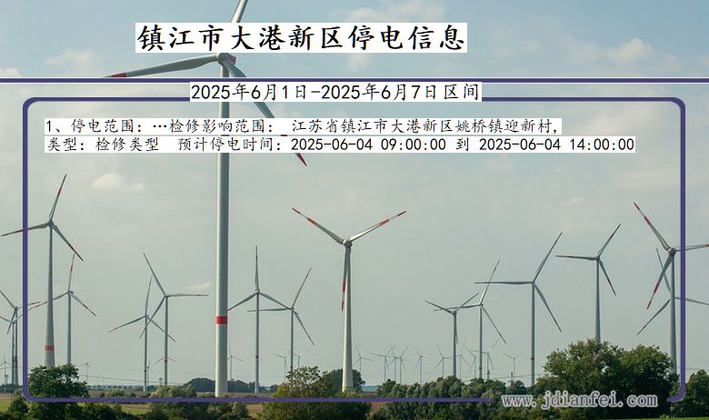 镇江大港新停电通知 江苏省镇江大港新停电通知