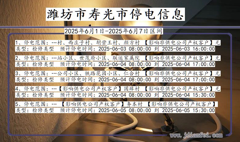 潍坊寿光停电通知 山东省潍坊寿光停电通知