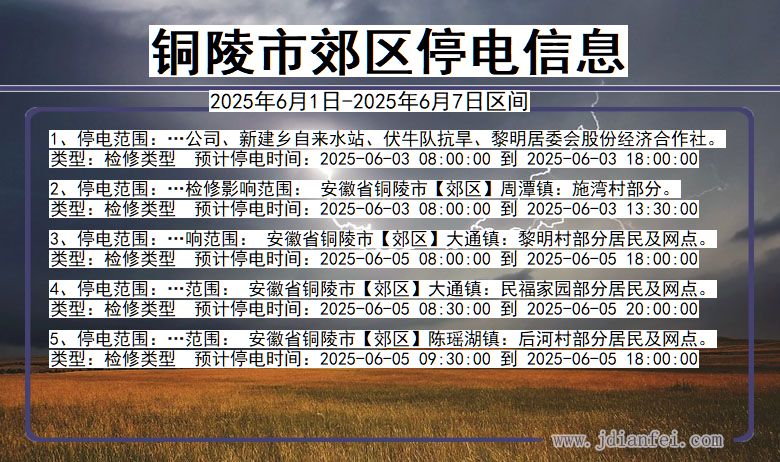 铜陵郊区停电通知 安徽省铜陵郊区停电通知