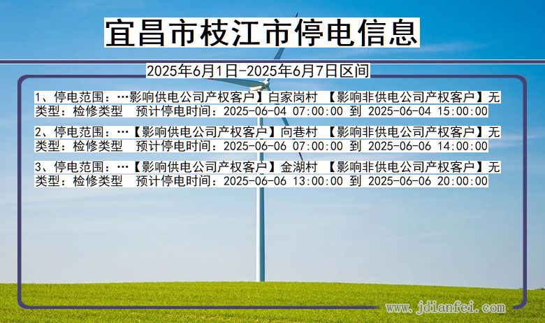 宜昌枝江停电通知 湖北省宜昌枝江停电通知