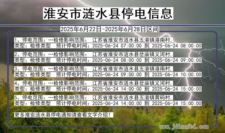 淮安涟水停电通知 江苏省淮安涟水停电通知