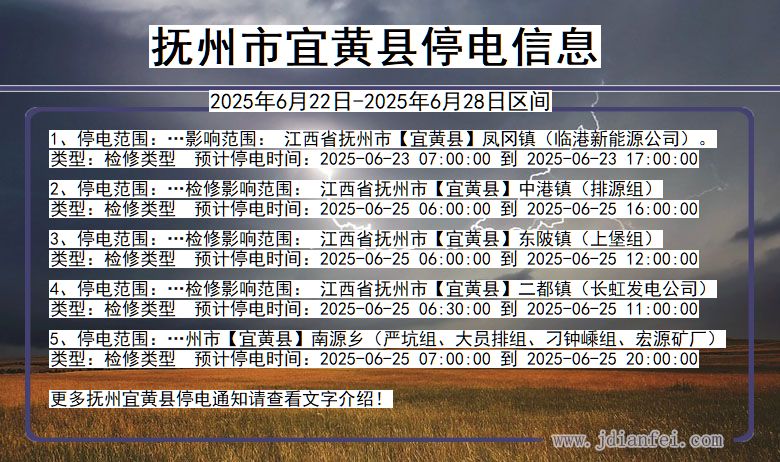 抚州宜黄停电通知 江西省抚州宜黄停电通知