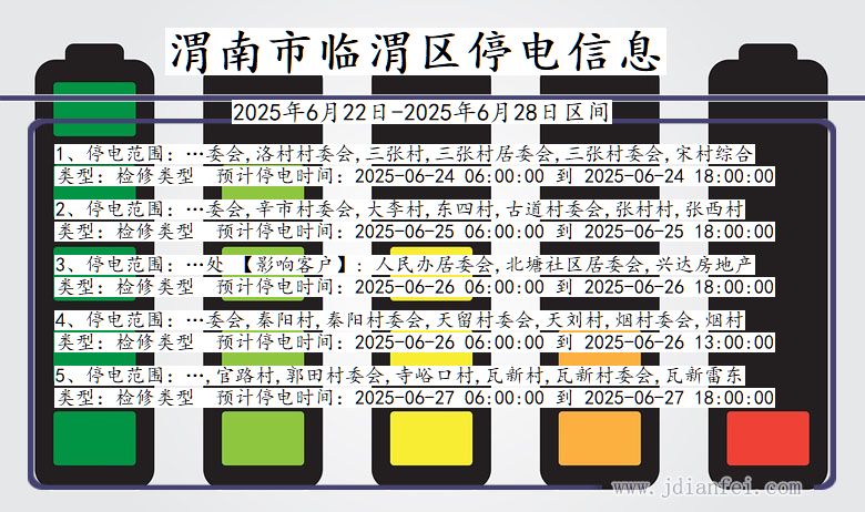 渭南临渭停电通知 陕西省渭南临渭停电通知