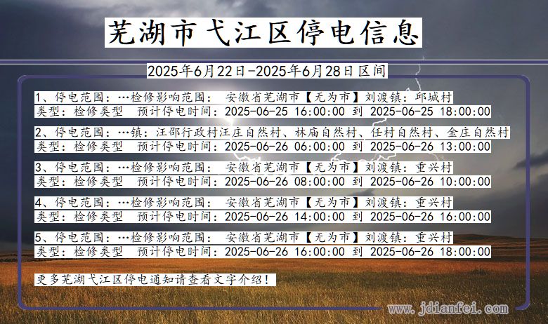 芜湖弋江停电通知 安徽省芜湖弋江停电通知
