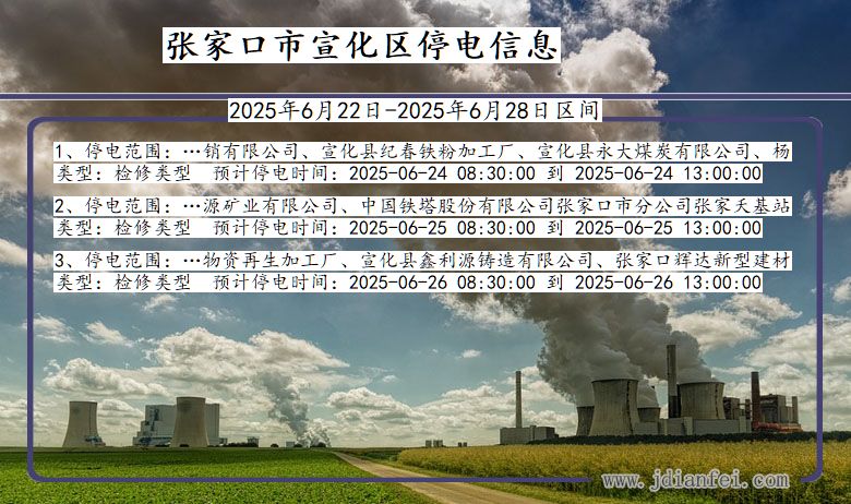 张家口宣化停电通知 河北省张家口宣化停电通知