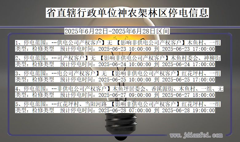 省直辖行政单位神农架林停电通知 湖北省省直辖行政单位神农架林停电通知