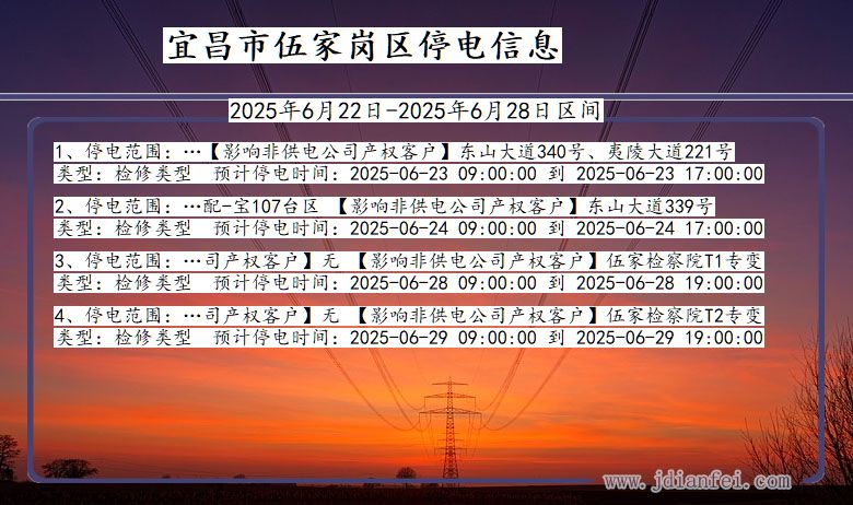 宜昌伍家岗停电通知 湖北省宜昌伍家岗停电通知