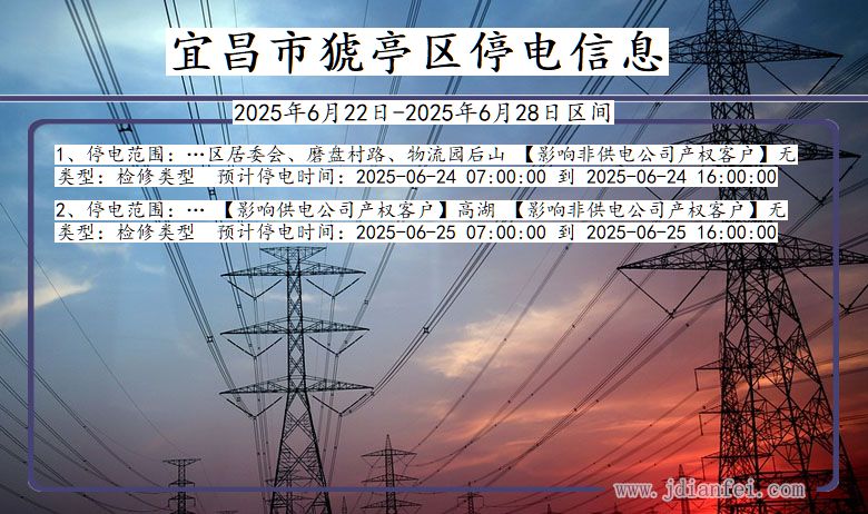 宜昌猇亭停电通知 湖北省宜昌猇亭停电通知