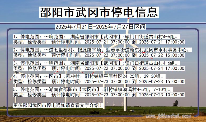 邵阳武冈停电通知 湖南省邵阳武冈停电通知