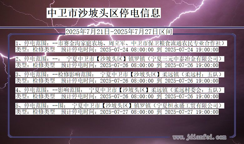 中卫沙坡头停电通知 宁夏回族自治区中卫沙坡头停电通知