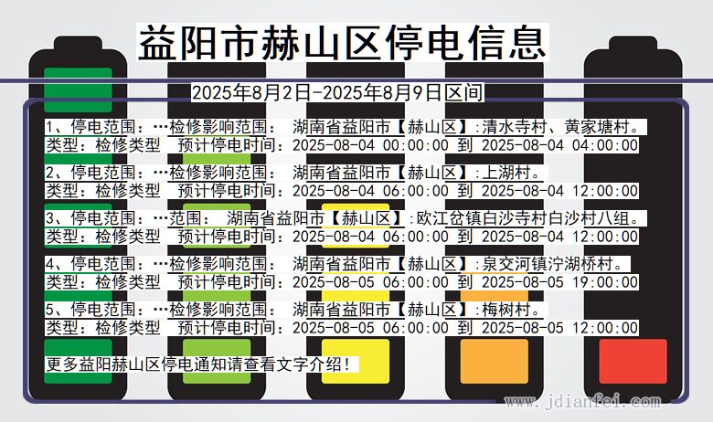 益阳赫山停电通知 湖南省益阳赫山停电通知