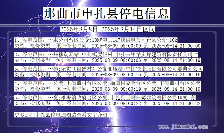 那曲申扎停电通知 西藏自治区那曲申扎停电通知