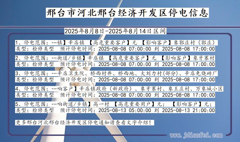 河北省邢台河北邢台经济开发停电通知