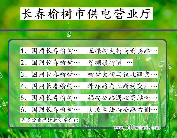长春市榆树市供电公司营业厅 吉林省长春市榆树市供电营业厅