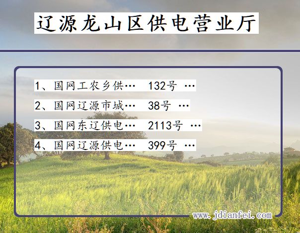 吉林省辽源市龙山区供电营业厅