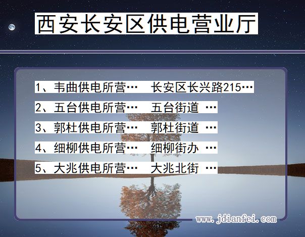 陕西省西安市长安区供电营业厅