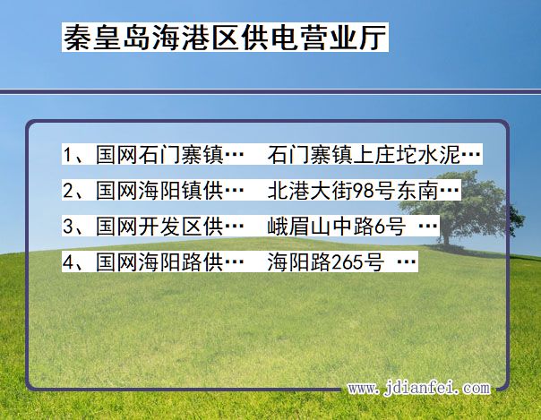 河北省秦皇岛市海港区供电营业厅