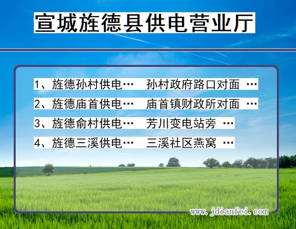宣城市旌德县供电公司营业厅 安徽省宣城市旌德县供电营业厅