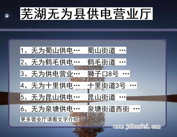 安徽省芜湖市无为县供电营业厅