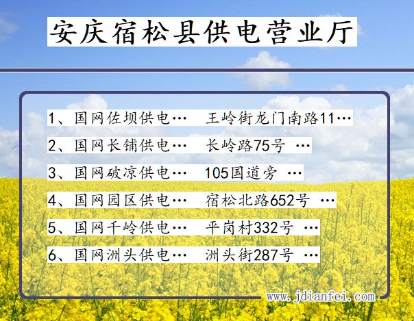 安徽省安庆市宿松县供电营业厅