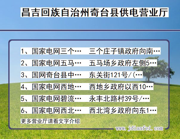 新疆维吾尔自治区昌吉回族自治州奇台县供电营业厅