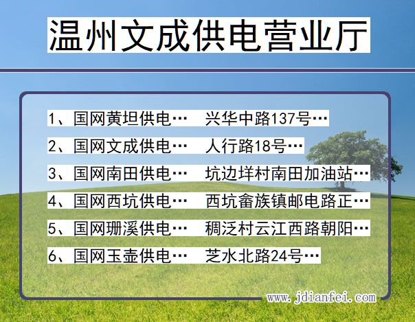 浙江温州文成供电营业厅