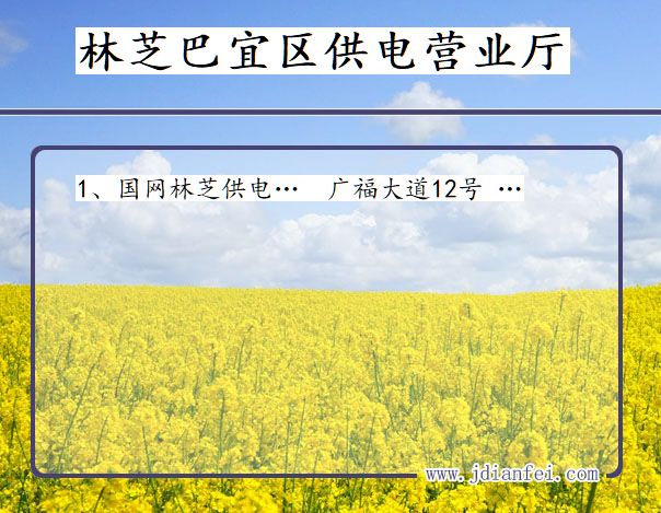 林芝市巴宜区供电公司营业厅 西藏自治区林芝市巴宜区供电营业厅