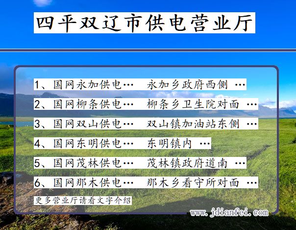 四平市双辽市供电公司营业厅 吉林省四平市双辽市供电营业厅